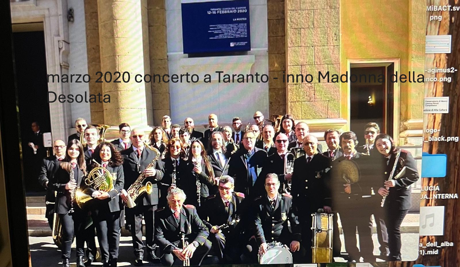Marzo 2020 - Concerto a Taranto - Inno alla Madonna della Desolata