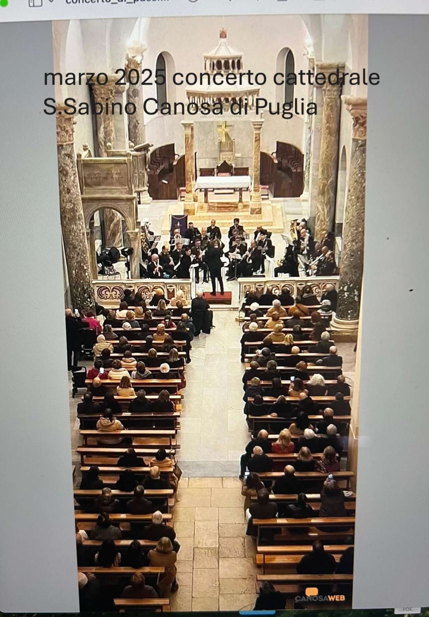 Anno 2023 - Concerto nella Cattedrale di S. Sabino -  Canosa di Puglia