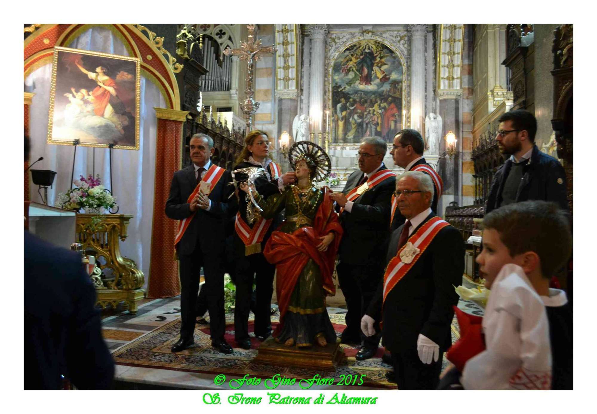 Vestizione della statua di Santa Irene (statua lignea policroma del 1728 di autore ignoto napoletano).