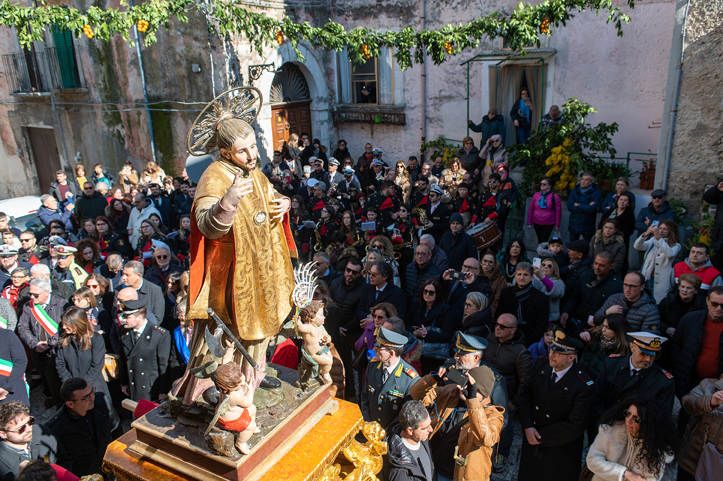Processione, uscita del Santo